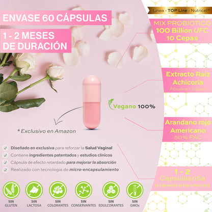 Probione Femme Probióticos Flora Íntima 100 mil M UFC Nutricel 60 cápsulas
