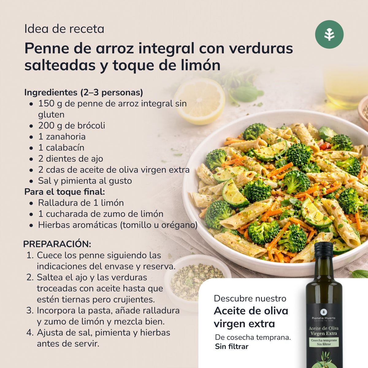 Macarrones de arroz integral ECO sin gluten Planeta Huerto 500 g