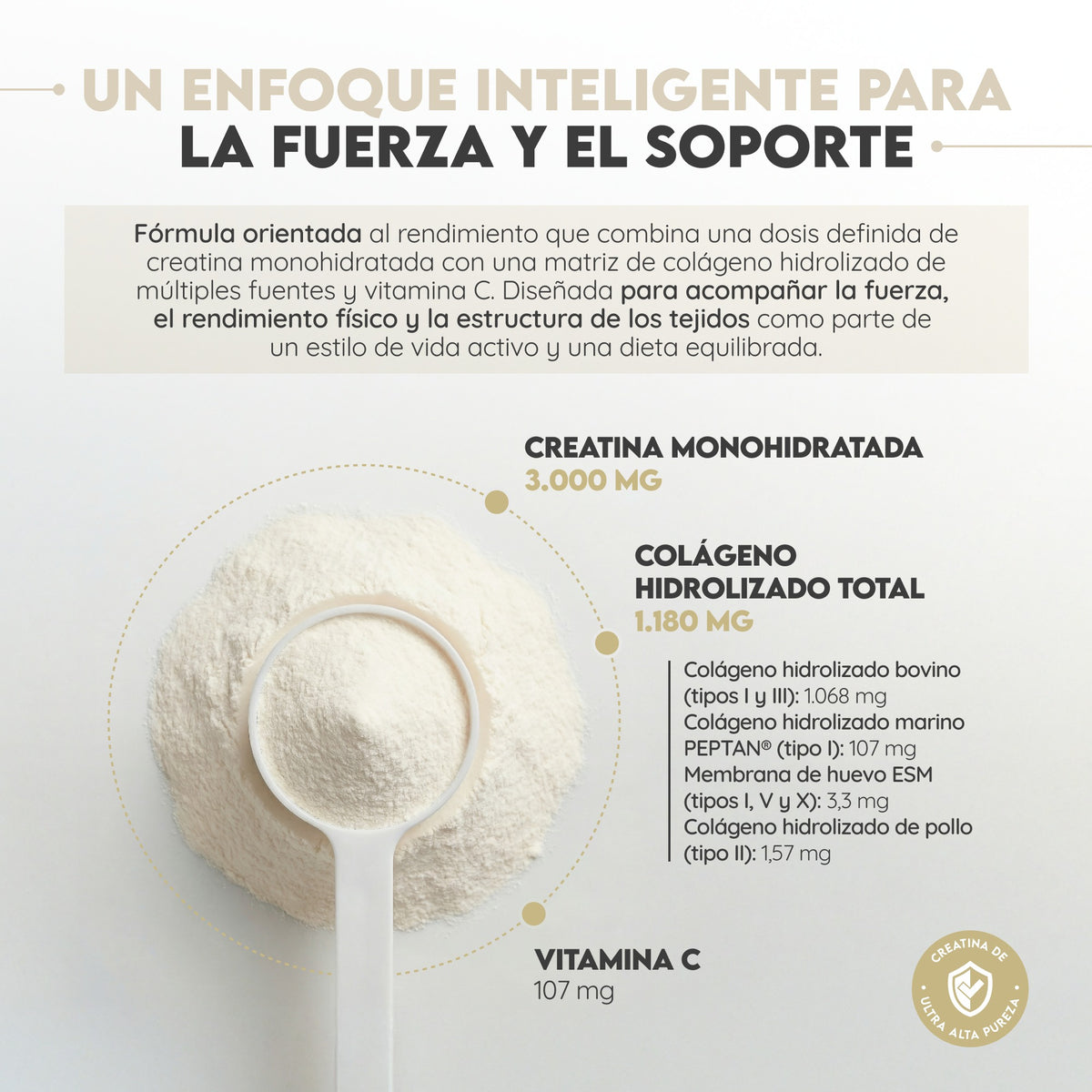 Creatina Monohidrato 70 días Rendimiento N2 Natural Nutrition 500 g