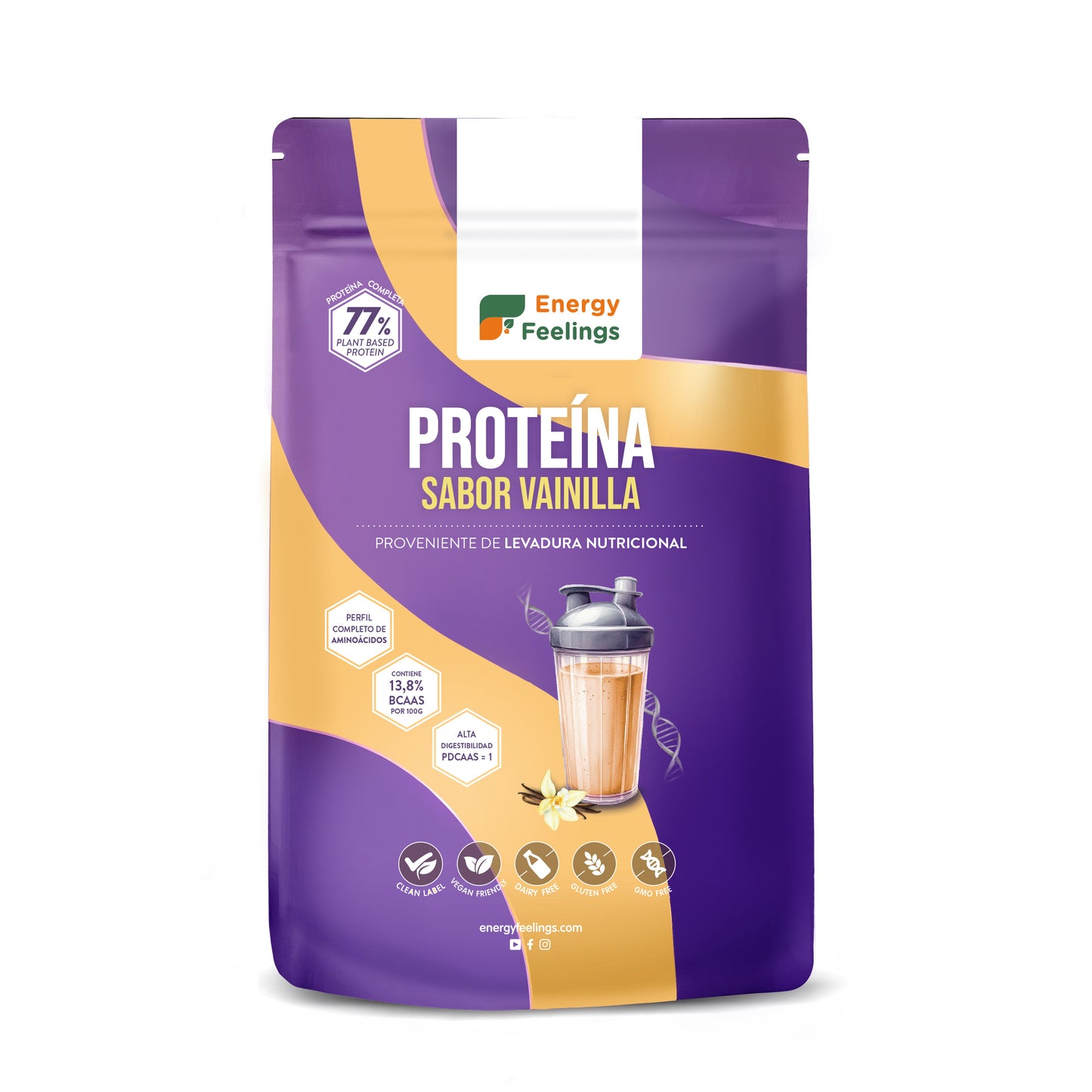 PROTEINA DE LEVADURA con vainilla 500 g Energy Feelings