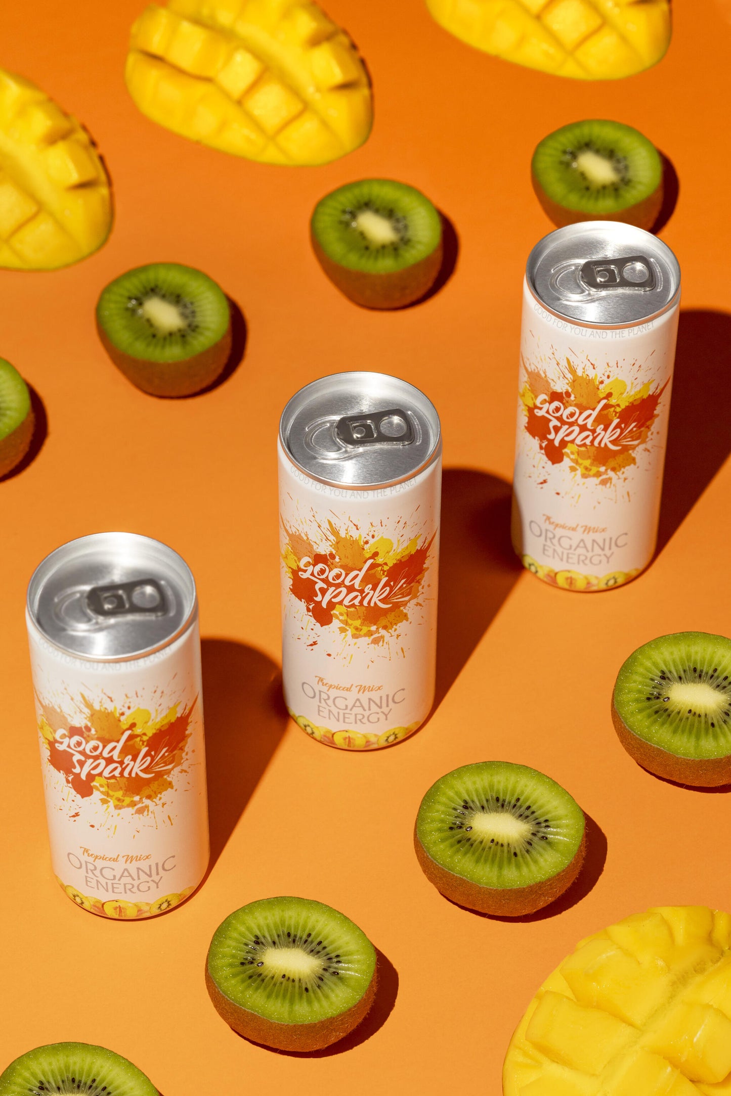 Pack 12 Bebidas Energéticas Bio Tropical Mix 250 ml Good Spark_1