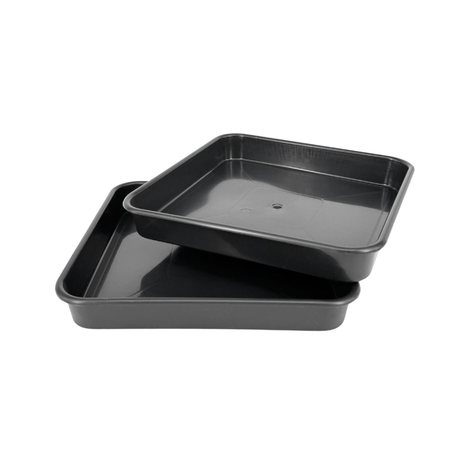 Pack 25 Bandejas Negras Para Macetas 20x20 Cm | Sin Agujeros, Plástico Grueso – Jardinería, Drenaje Y Organización_0