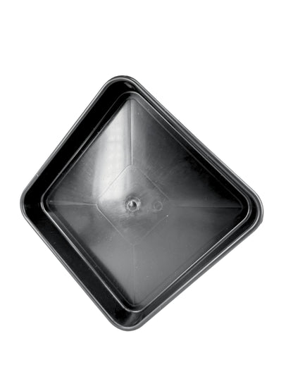 Pack 25 Bandejas Negras Para Macetas 20x20 Cm | Sin Agujeros, Plástico Grueso – Jardinería, Drenaje Y Organización_3