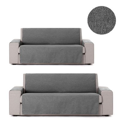 Pack 2 Y 3 Plazas Protector Cubre Sofá Liso. Funda De Sofá Brisa Algodón. Gris Oscuro_0