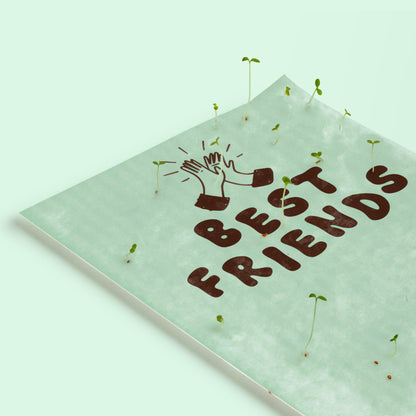 Pack 3 Postales Plantables – Best Friends, Flower Power Y Enjoy The Little Things - Resetea_5
