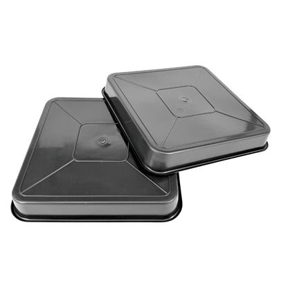 Pack 50 Platos Cuadrados Negros 15x15 Cm | Sin Agujeros, Plástico Grueso – Para Macetas, Drenaje Y Germinación_2