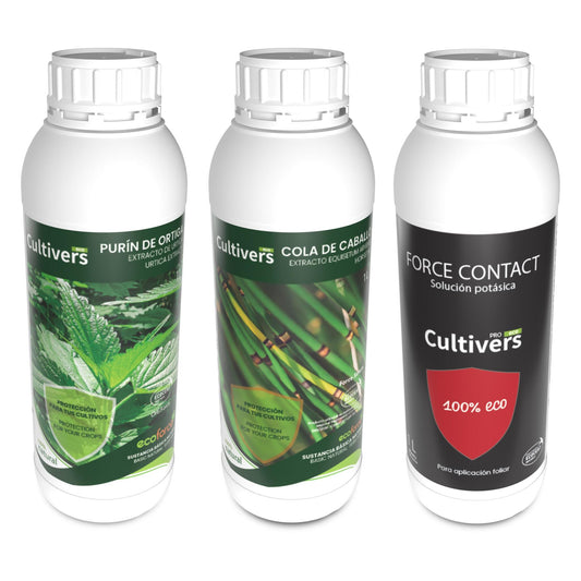 Pack Cola De Caballo, Purín De Ortiga Y Jabón Potásico Cultivers 1 L_0
