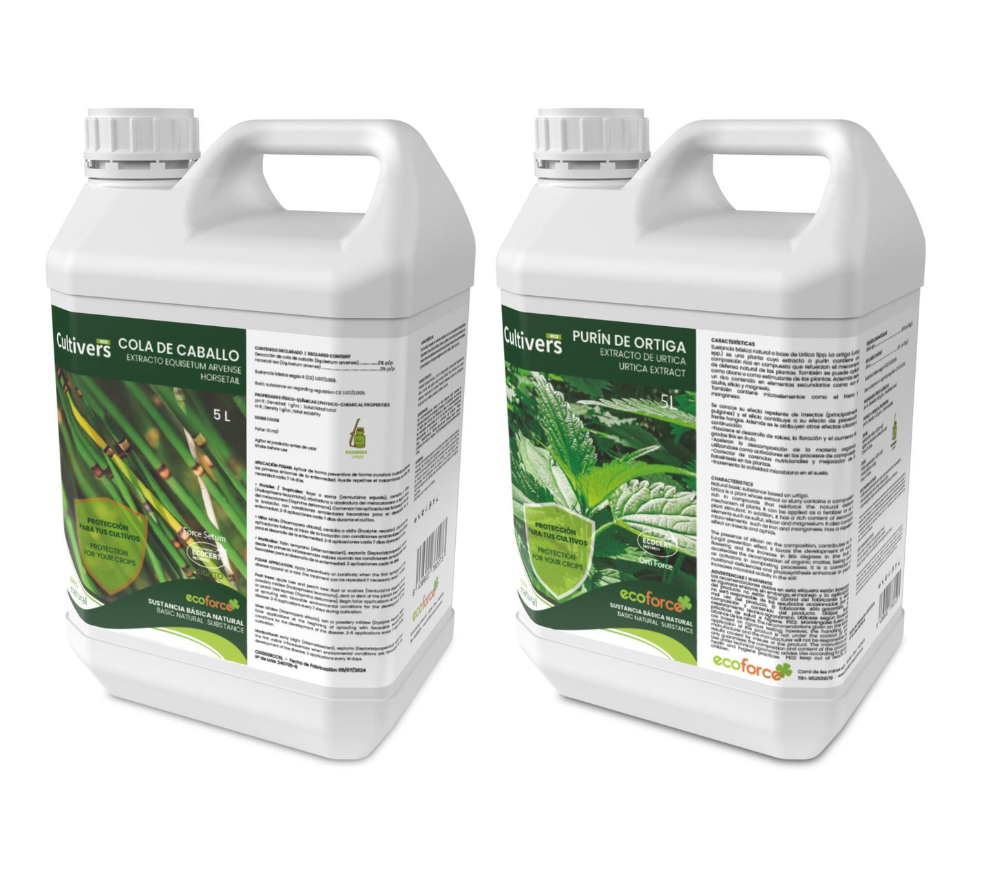 Pack Cola De Caballo Y Purín De Ortiga Cultivers 5 L_1