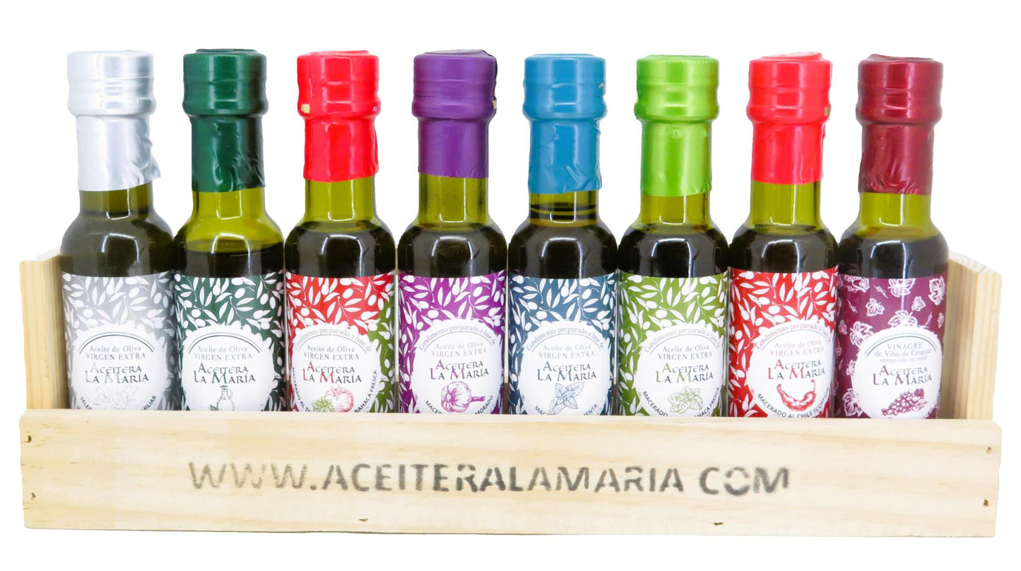 Pack De Aceites Y Vinagre 8 Unid Cristal De 100 Ml_0
