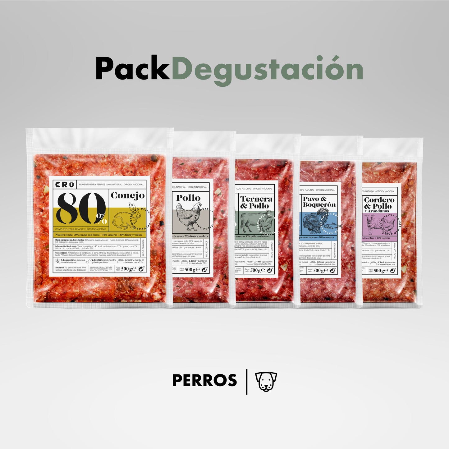 Pack De Menú Degustación Barf Para Perro_0