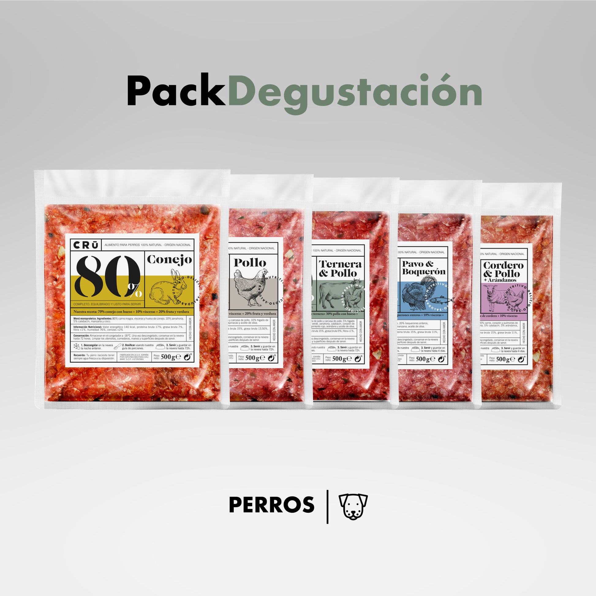 Pack De Menú Degustación Barf Para Perro_0