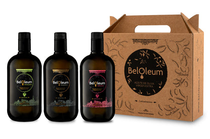 Pack De Regalo Aceite De Oliva Virgen Extra 3 Variedades Beloleum (3 X 500ml)_0