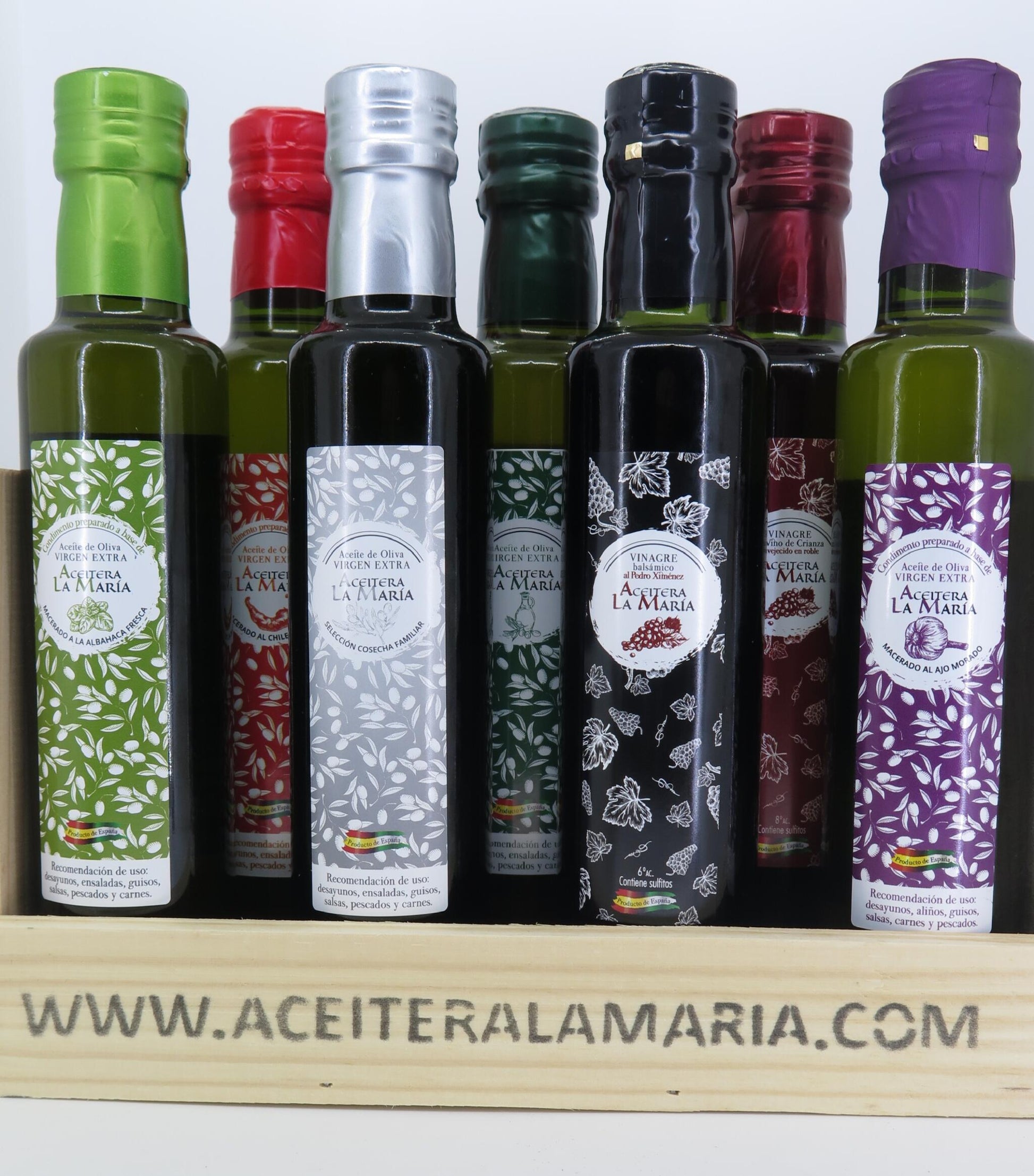 Pack Madera 7 Unidades De Aceite Y Vinagres De 250 Ml_1