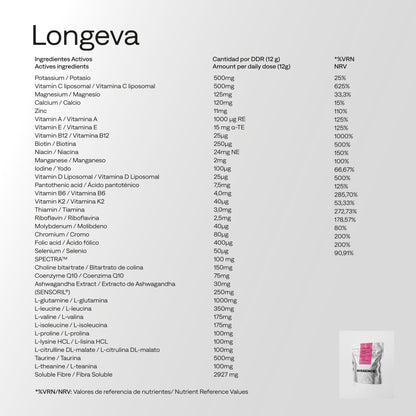 Pack multivitamínico todo en uno 74 ingredientes para longevidad, energía, enfoque y salud intestinal Longeva_2