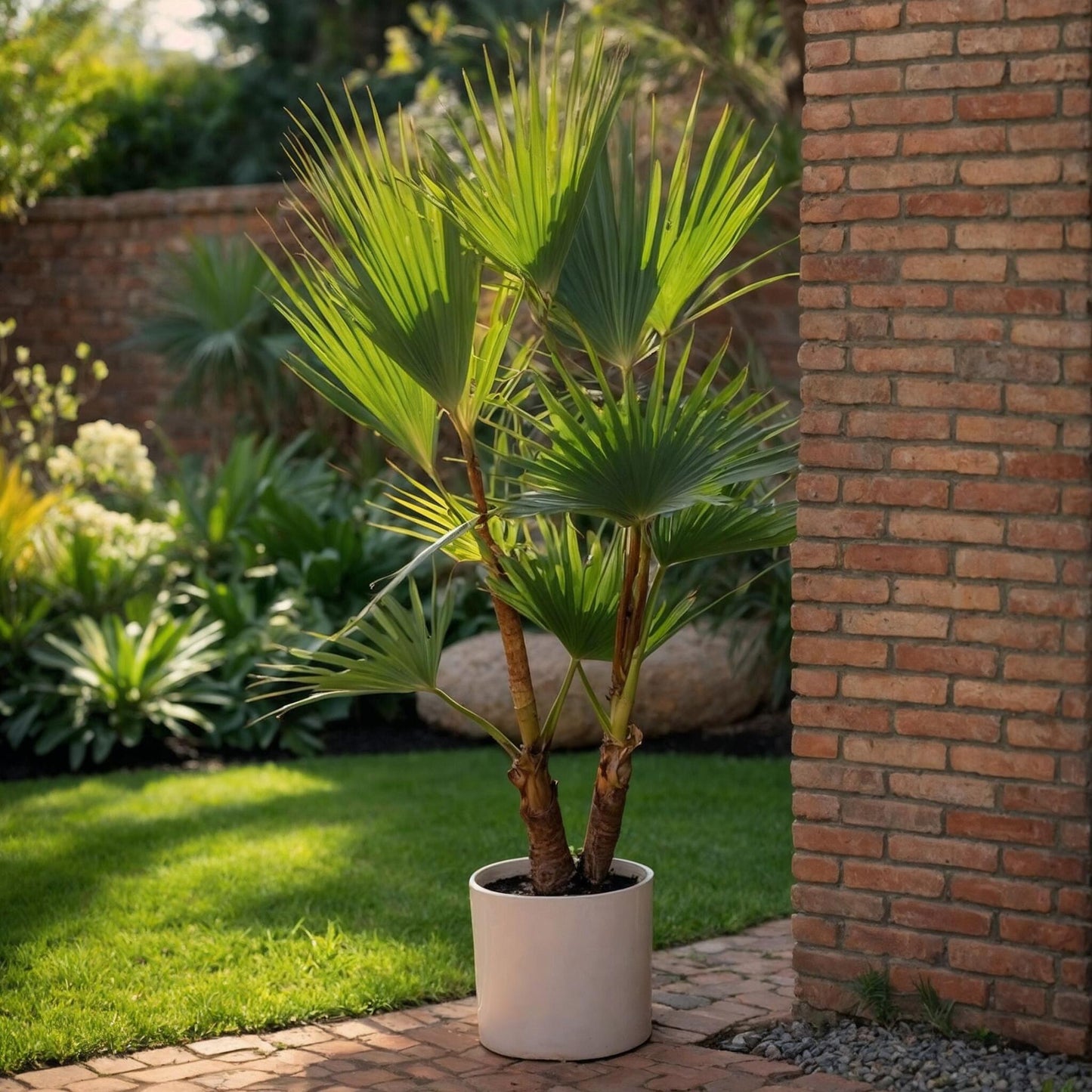 Palmera Mexicana - 2 Pzs - Washingtonia Robusta - Altura 50-60cm - ⌀15cm_1