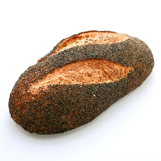 Pan oval ecológico integral con amapola_0