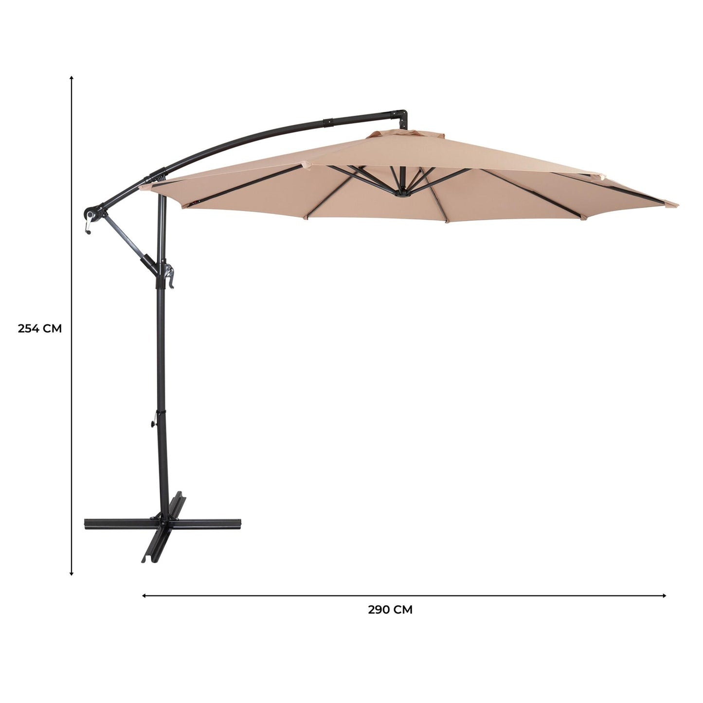 Parasol Excéntrico De 3 M – Beige_4