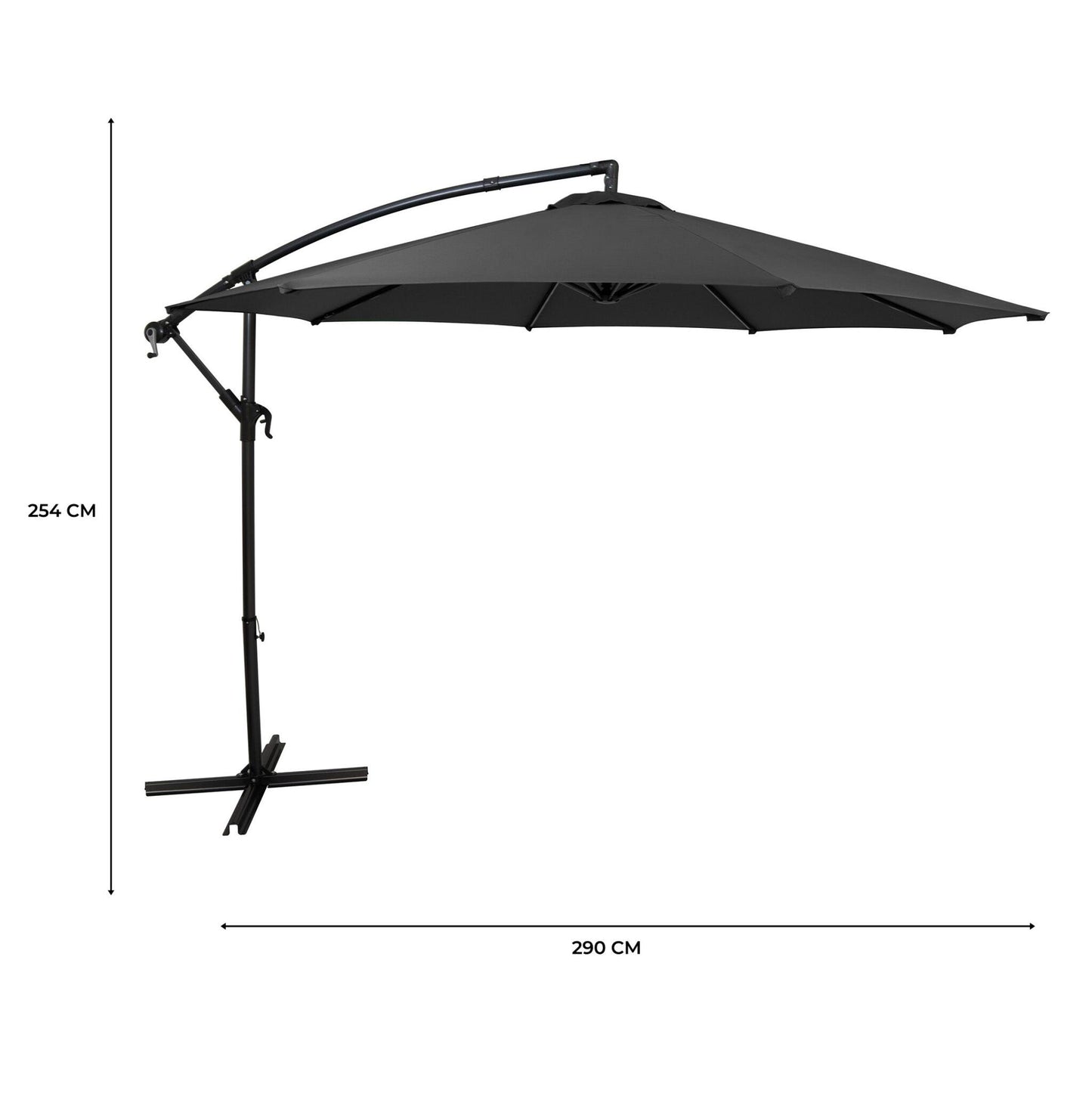 Parasol Excéntrico De 3 M – Gris_4