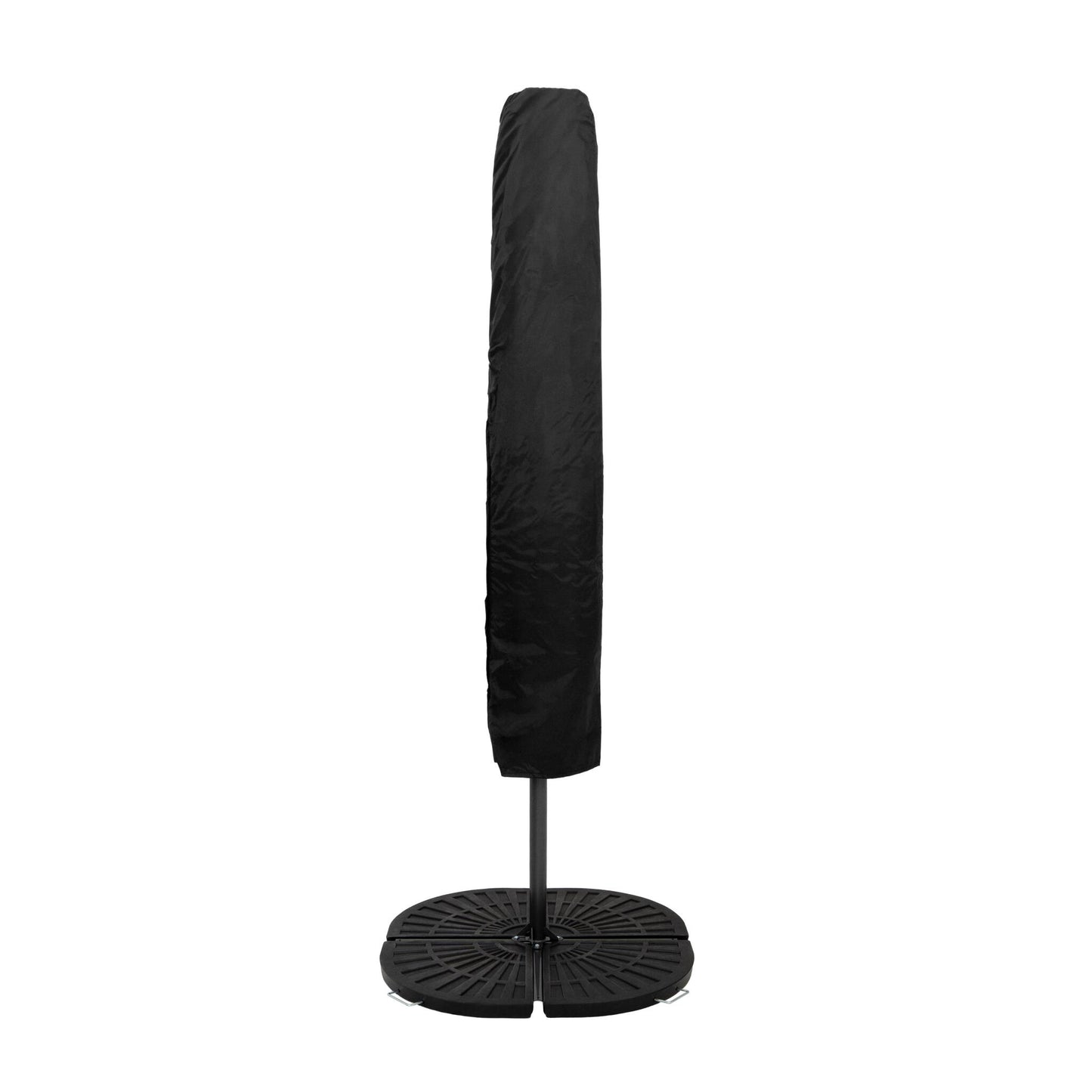 Parasol Excéntrico Led De 3 M Con Base De Abanico Completo – Crema_2