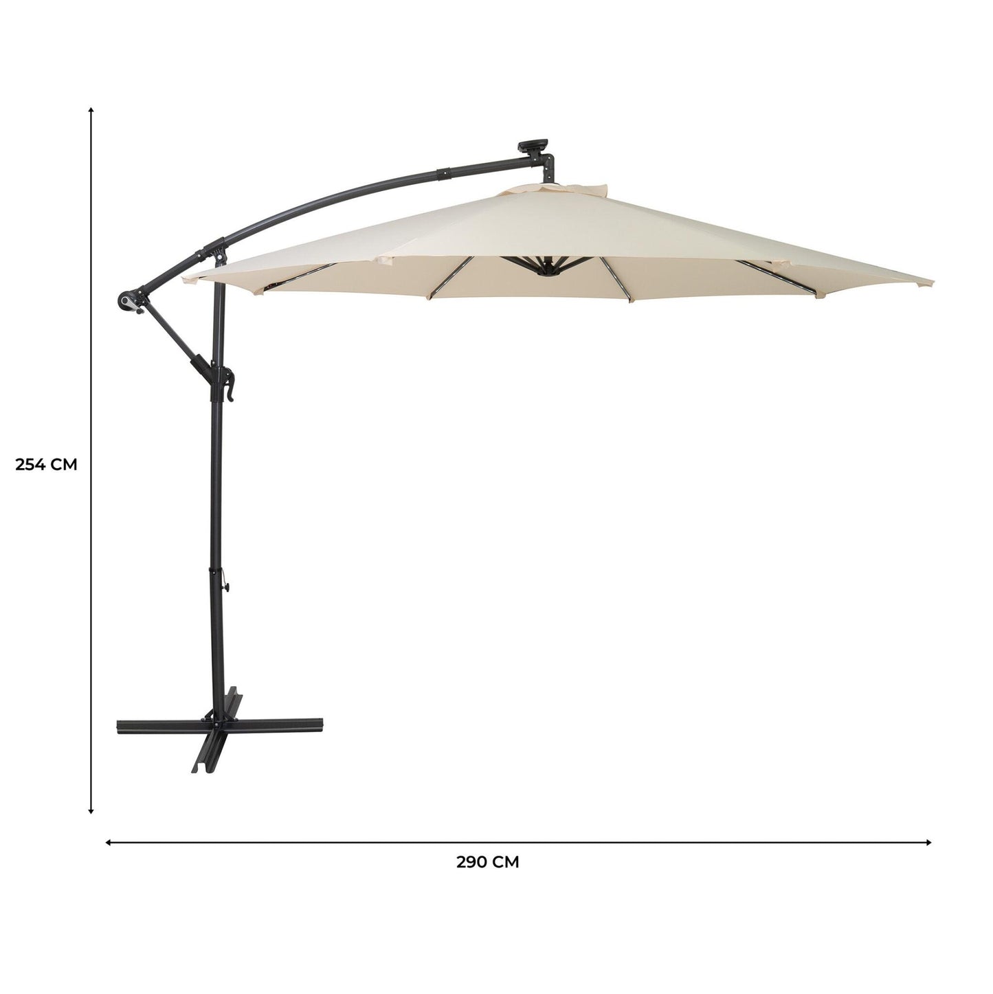 Parasol Excéntrico Led De 3 M – Crema_4