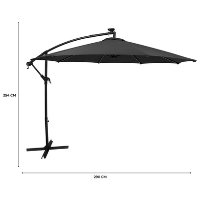 Parasol Excéntrico Led De 3 M – Gris_4