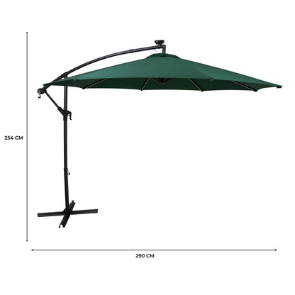 Parasol Excéntrico Led De 3 M – Verde_4