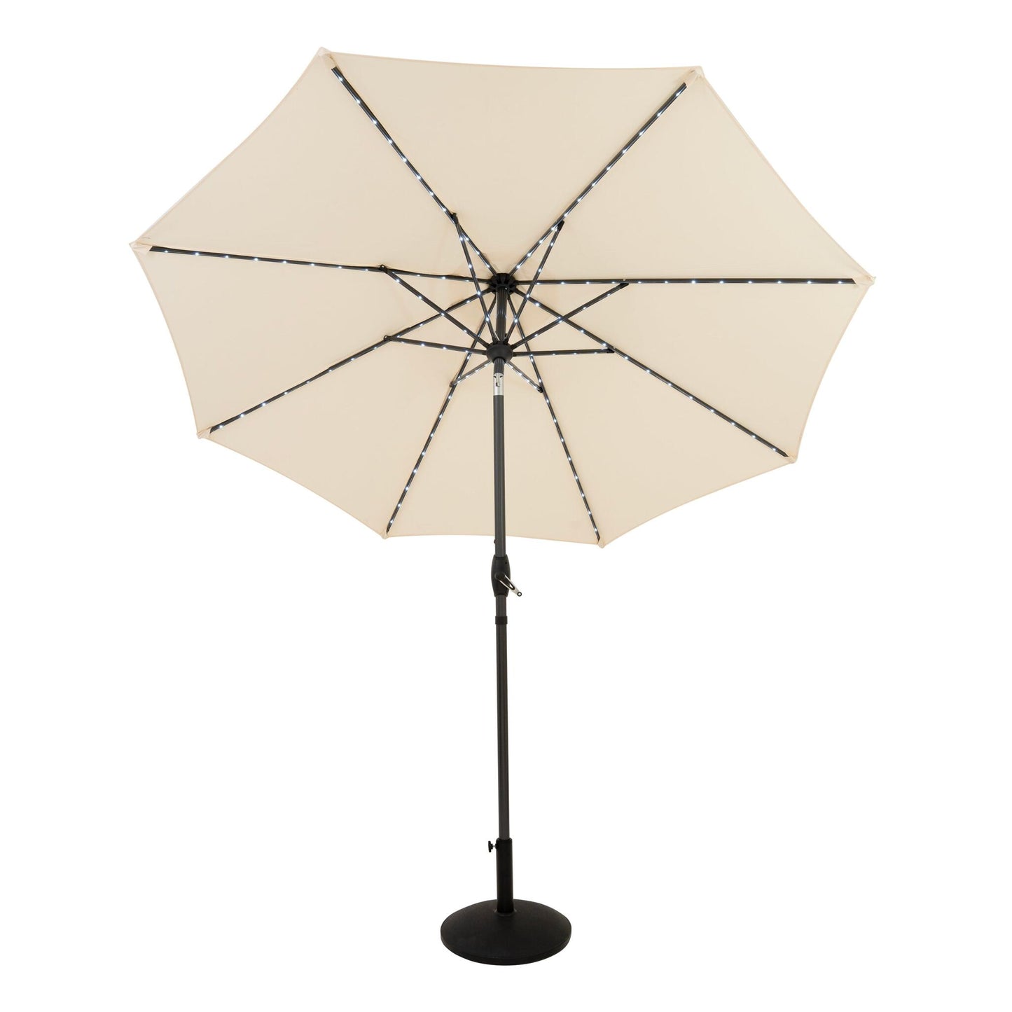 Parasol Led Inclinable 2,7 M Con Base – Crema_0