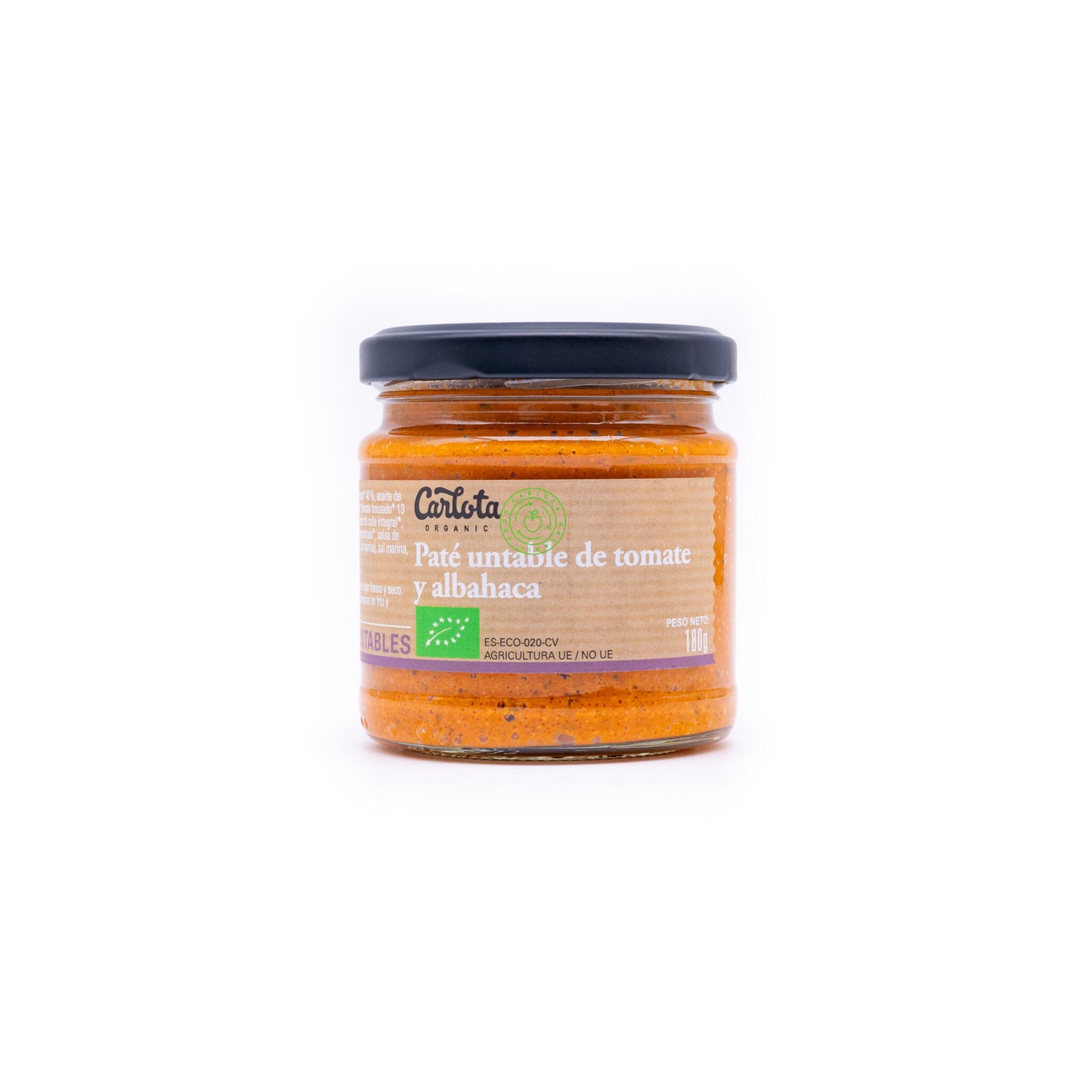 Paté Untable De Tomate Y Albahaca 180g_0