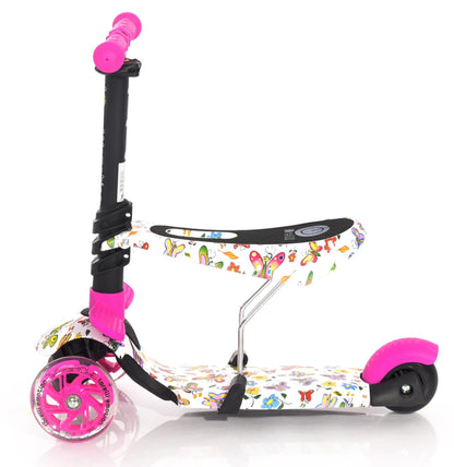 Patinete Infantil Con Asiento Smart Pink Butterfly_2