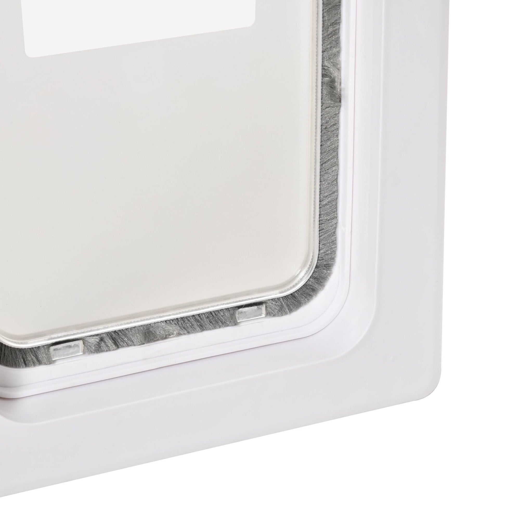 Pawhut Puerta Para Mascotas 31,5x39x5,5cm Con Cierre Magnético De 2 Vías Blanco_4
