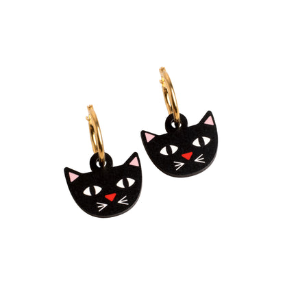 Pendientes Cat De Madera | Joyería Artesanal, Ligera Y Elegante | Diseño Natural Y Original_0