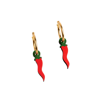 Pendientes Chili De Madera | Joyería Artesanal, Ligera Y Elegante | Diseño Natural Y Original_0