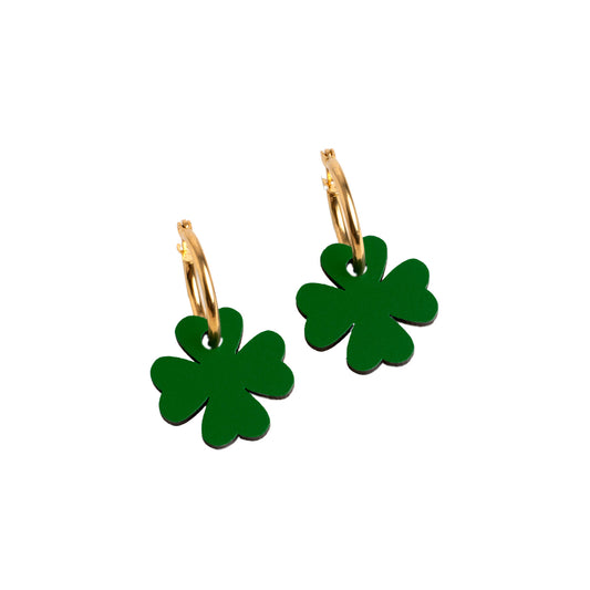 Pendientes Clover De Madera | Joyería Artesanal, Ligera Y Elegante | Diseño Natural Y Original_0