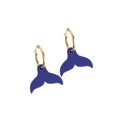 Pendientes Cola de Ballena Nature Vibes - Acero Quirúrgico y Baño de Oro 18k - Resetea_0