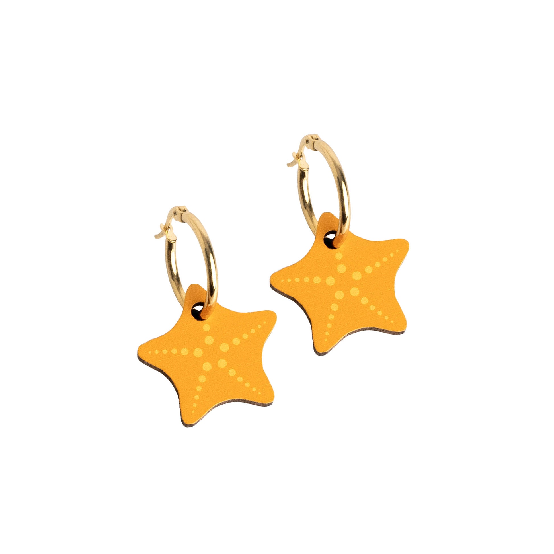Pendientes Estrella de Mar Nature Vibes - Acero Quirúrgico y Baño de Oro 18k - Resetea_0