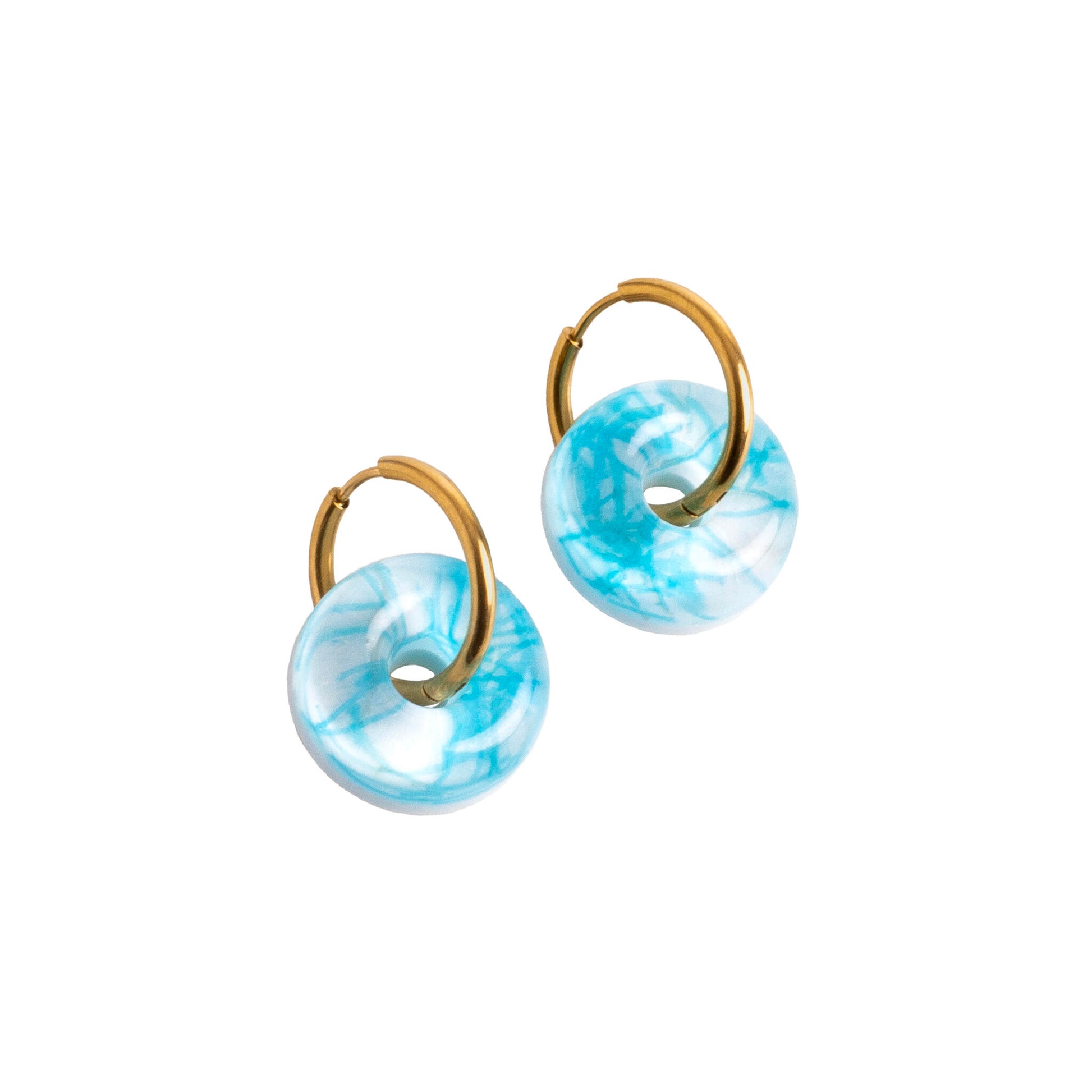 Pendientes Rodas Nature Vibes x Aurarte – Vidrio de Mar Reciclado de Galicia_0