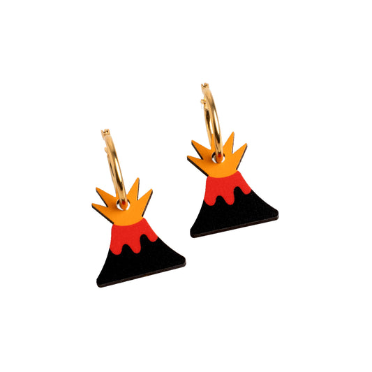 Pendientes Volcano De Madera | Joyería Artesanal, Ligera Y Elegante | Diseño Natural Y Original_0