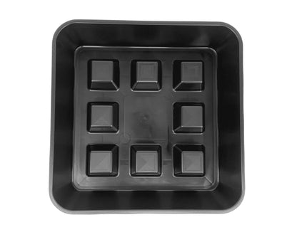 Plato Cuadrado De Plástico Resistente 19,7 X 19,7 X 4 Cm – Negro_0