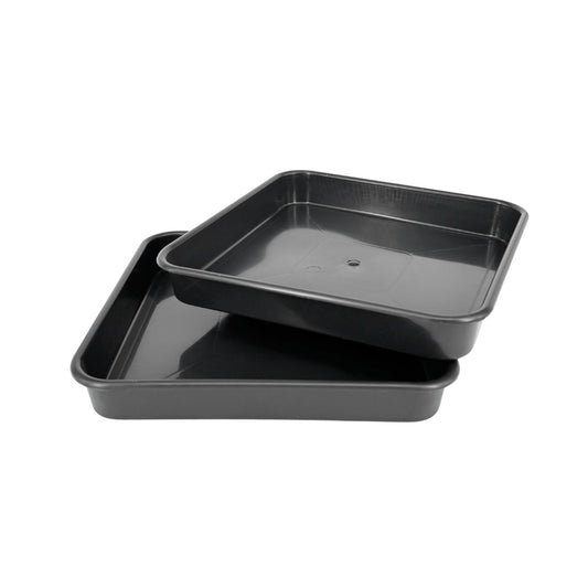 Plato Cuadrado Negro 15x15 Cm Sin Agujeros (3uds) | Plástico Grueso Y Resistente – Ideal Macetas, Drenaje Y Organización_0