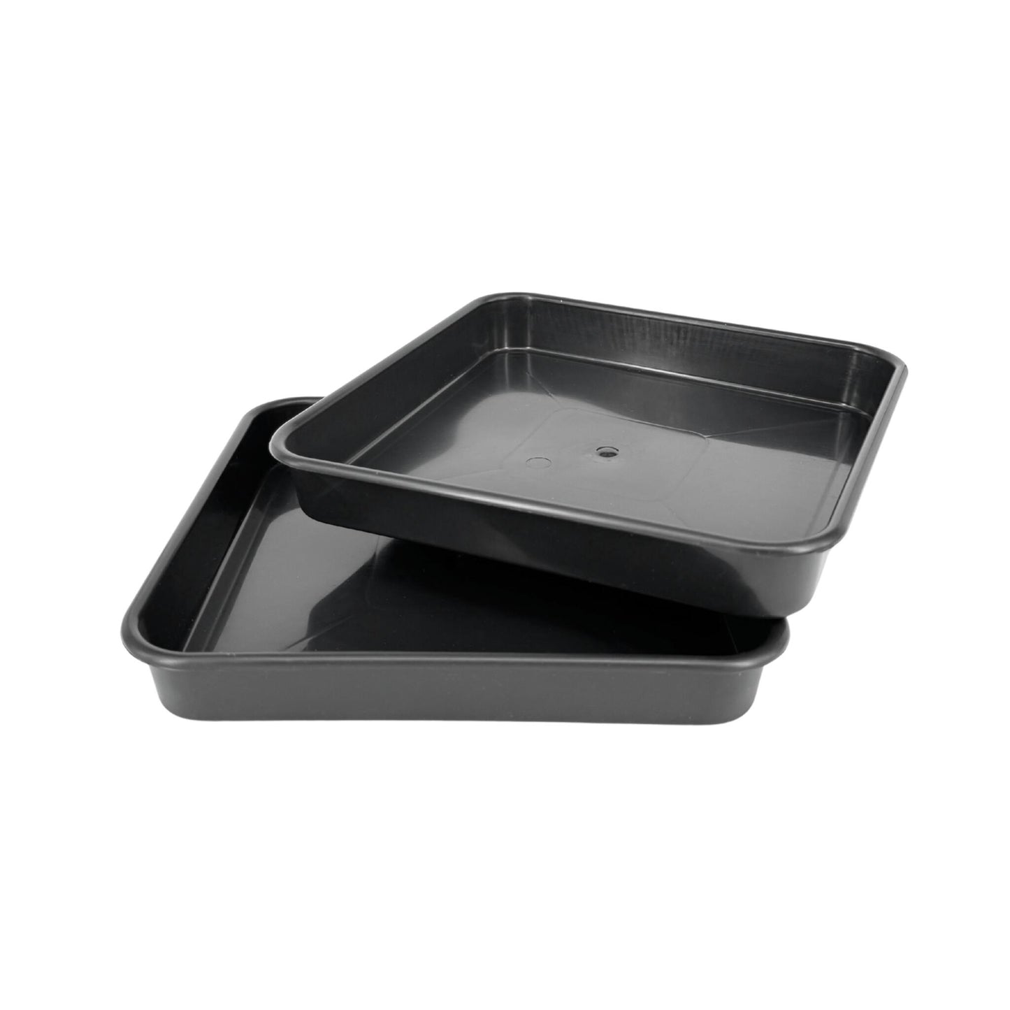 Plato Cuadrado Negro 15x15 Cm Sin Agujeros (3uds) | Plástico Grueso Y Resistente – Ideal Macetas, Drenaje Y Organización_0