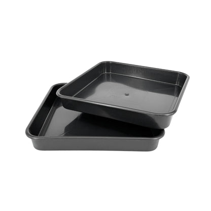 Plato Cuadrado Negro 15x15 Cm Sin Agujeros (3uds) | Plástico Grueso Y Resistente – Ideal Macetas, Drenaje Y Organización_0