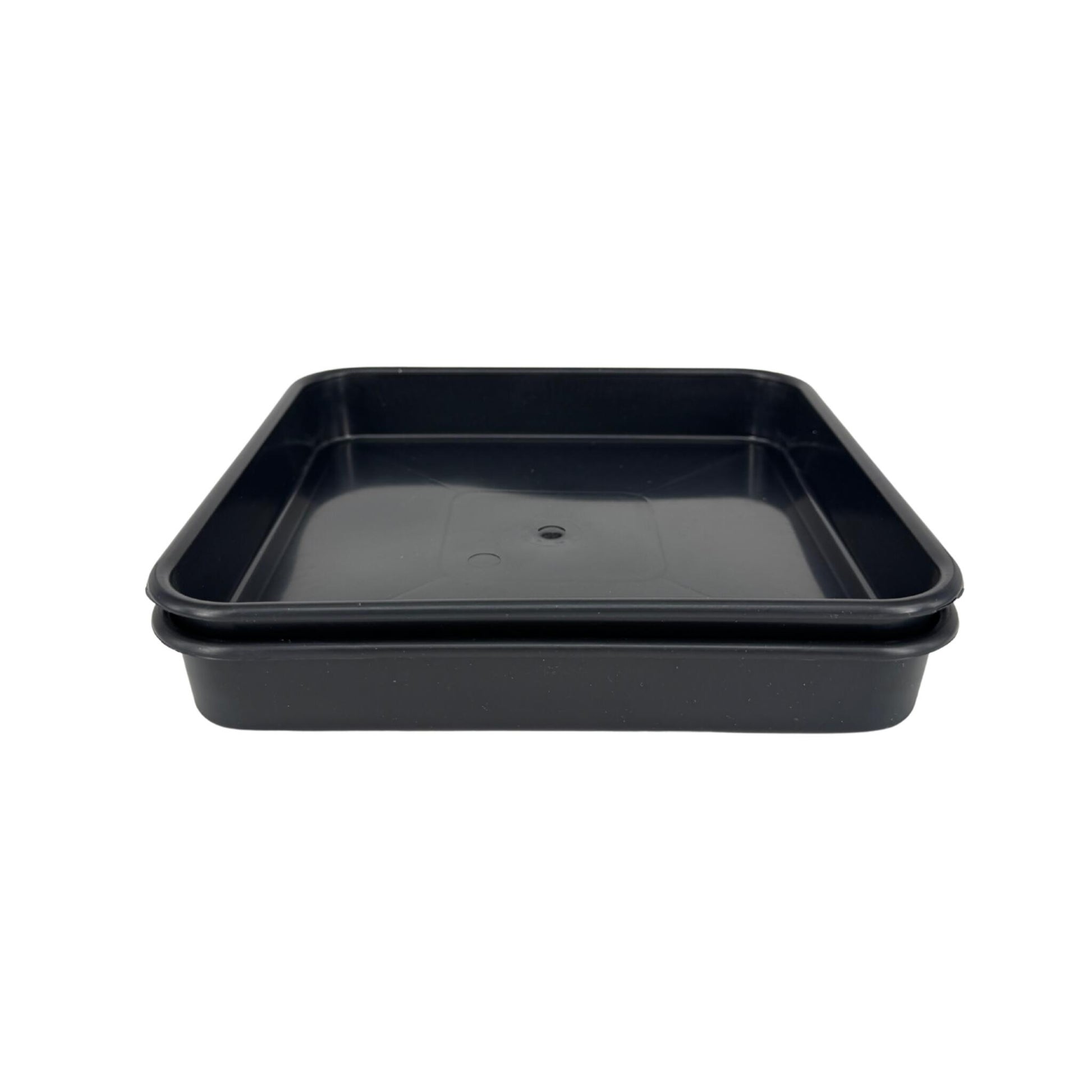 Plato Cuadrado Negro 15x15 Cm Sin Agujeros (3uds) | Plástico Grueso Y Resistente – Ideal Macetas, Drenaje Y Organización_1