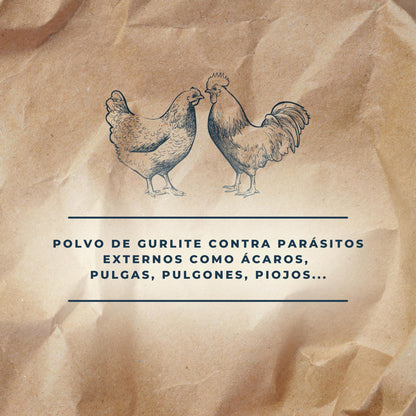 Polvo De Gurlite, Piojstop 250 G | Repelente Natural De Los Parásitos Externos En Gallinero, Perrera Y Jardines, Contra Piojos, Garrapatas Y Ácaros_1