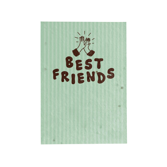 Postal Plantable Best Friends Con Semillas De Tomate – Papel De Algodón Reciclado - Resetea_0