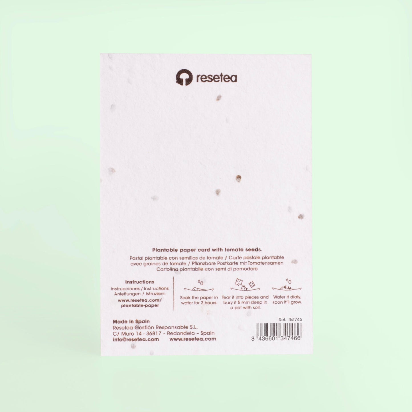 Postal Plantable Best Friends Con Semillas De Tomate – Papel De Algodón Reciclado - Resetea_1