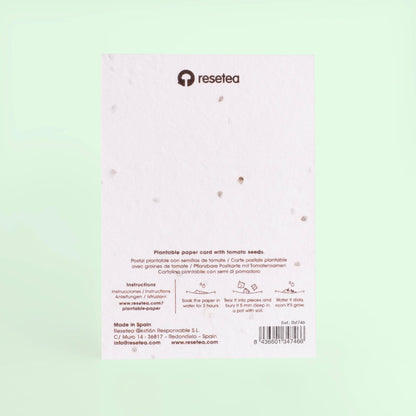 Postal Plantable Best Friends Con Semillas De Tomate – Papel De Algodón Reciclado - Resetea_1