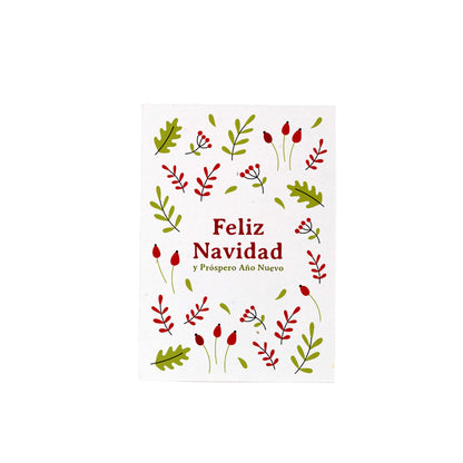 Postal Plantable Feliz Navidad Y Próspero Año Nuevo – Papel De Algodón Reciclado - Resetea_0
