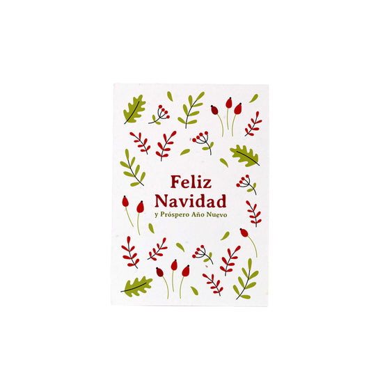 Postal Plantable Feliz Navidad Y Próspero Año Nuevo – Papel De Algodón Reciclado - Resetea_0