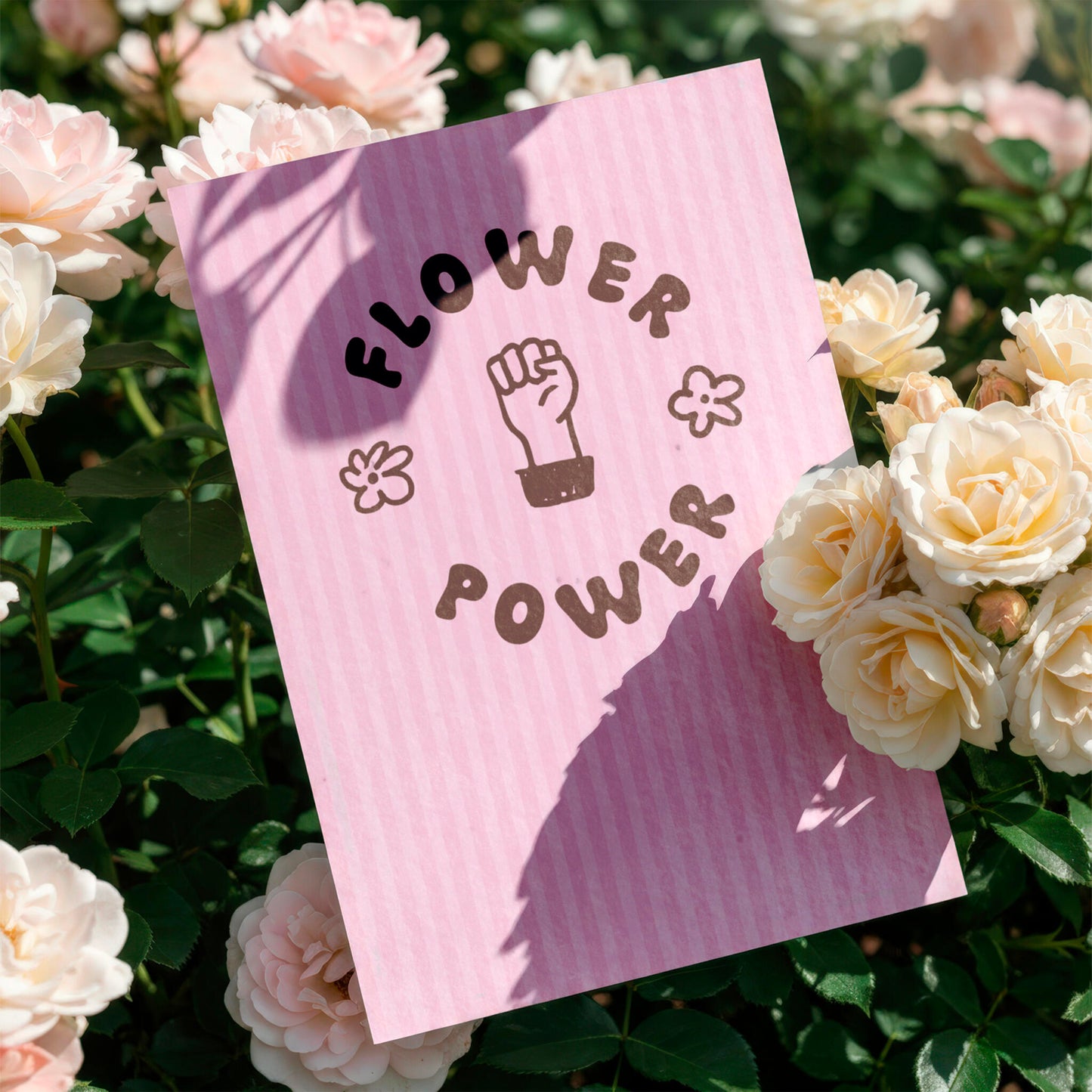 Postal Plantable Flower Power Con Semillas De Flores – Papel De Algodón Reciclado - Resetea_3