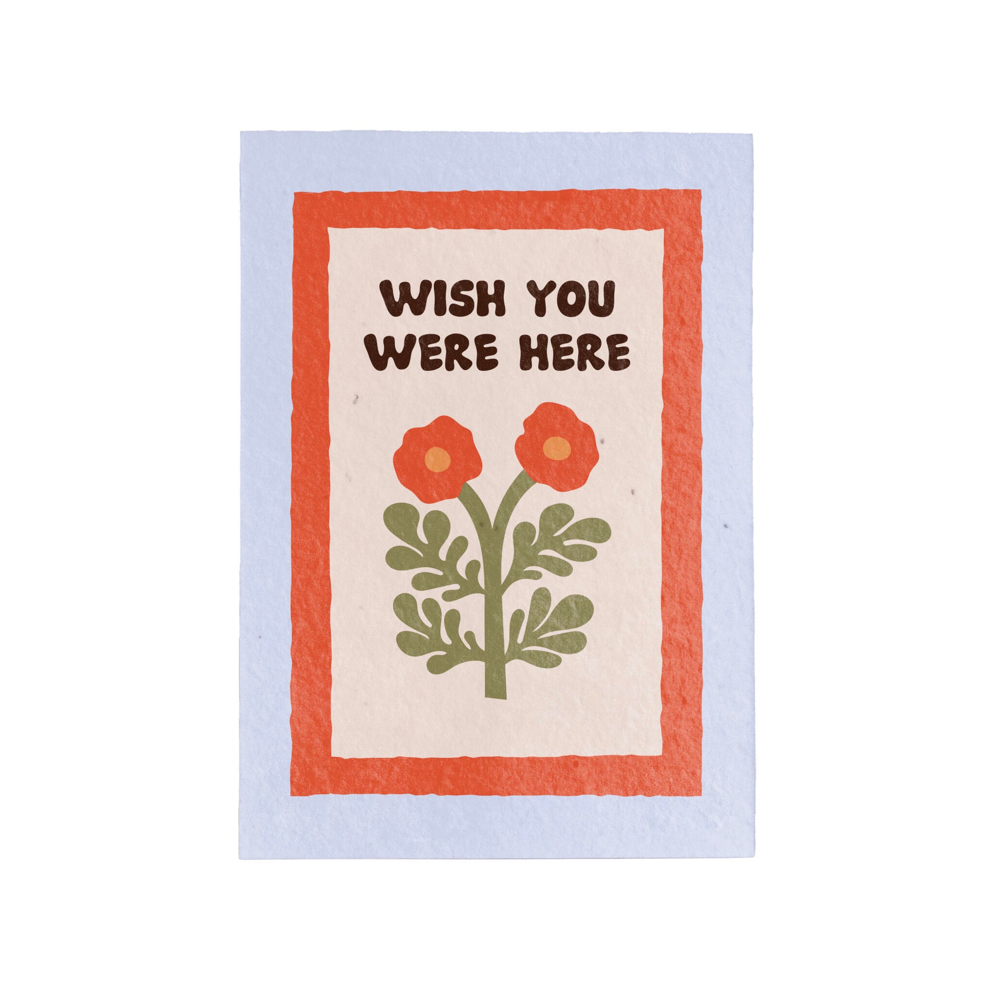 Postal Plantable Wish You Were Here Con Semillas De Manzanilla – Papel Reciclado - Resetea_0